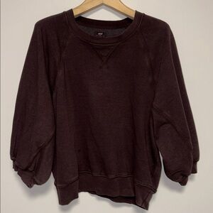 Aerie espresso brown 3/4 sleeve sweatshirt sz m medium worn once